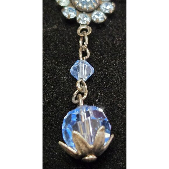 Vintage Blue Austrian Crystal Necklace - Picture 6 of 8